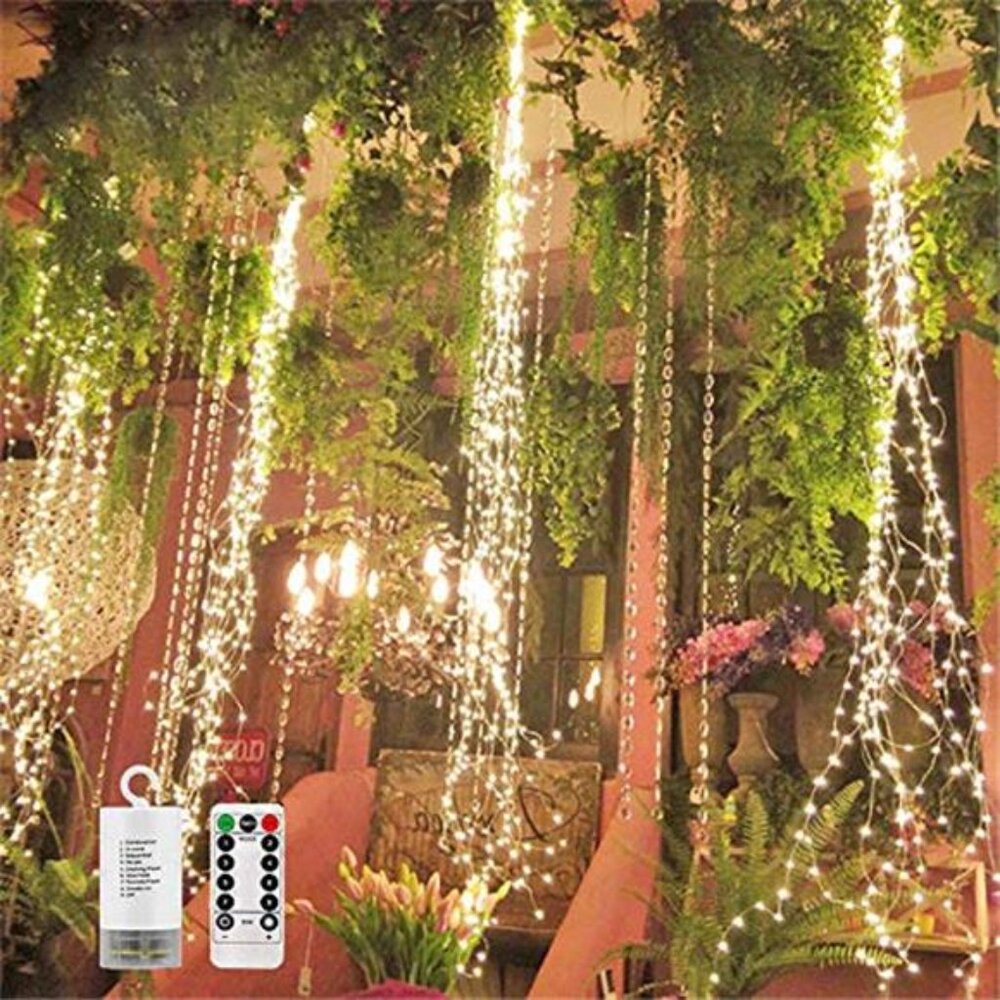 220 LED Firefly Fairy Lights Battery Operated Remote Waterproof